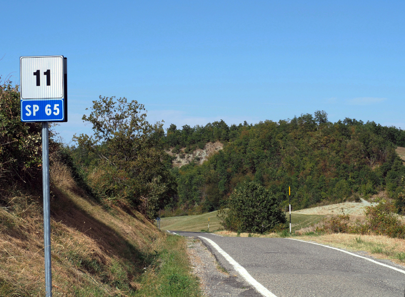 La Strada Provinciale 65 tra Piozzano e Passo della Caldarola